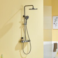 Round Type Gunmetal Exposed Bar Thermostatic Shower Column With Hand Shower