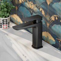 Matte black bathroom faucet with single hole - B1007 01 31 1