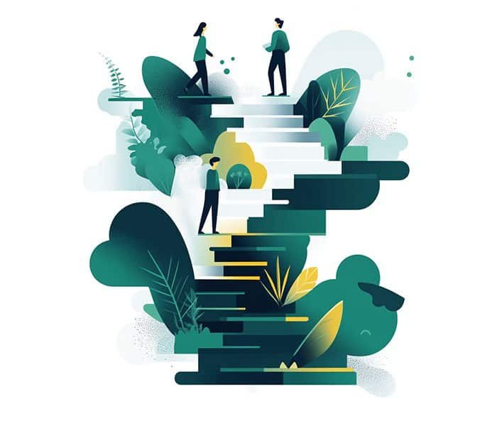 Affiliate Program simple steps vector display