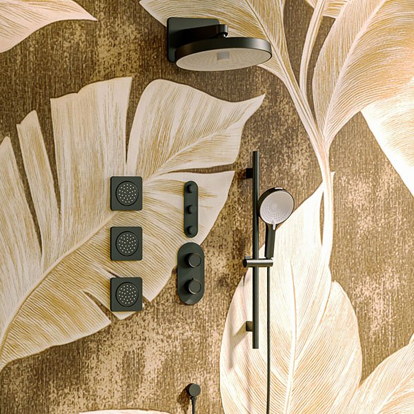 Luxury shower system collection SC129 matte black-2