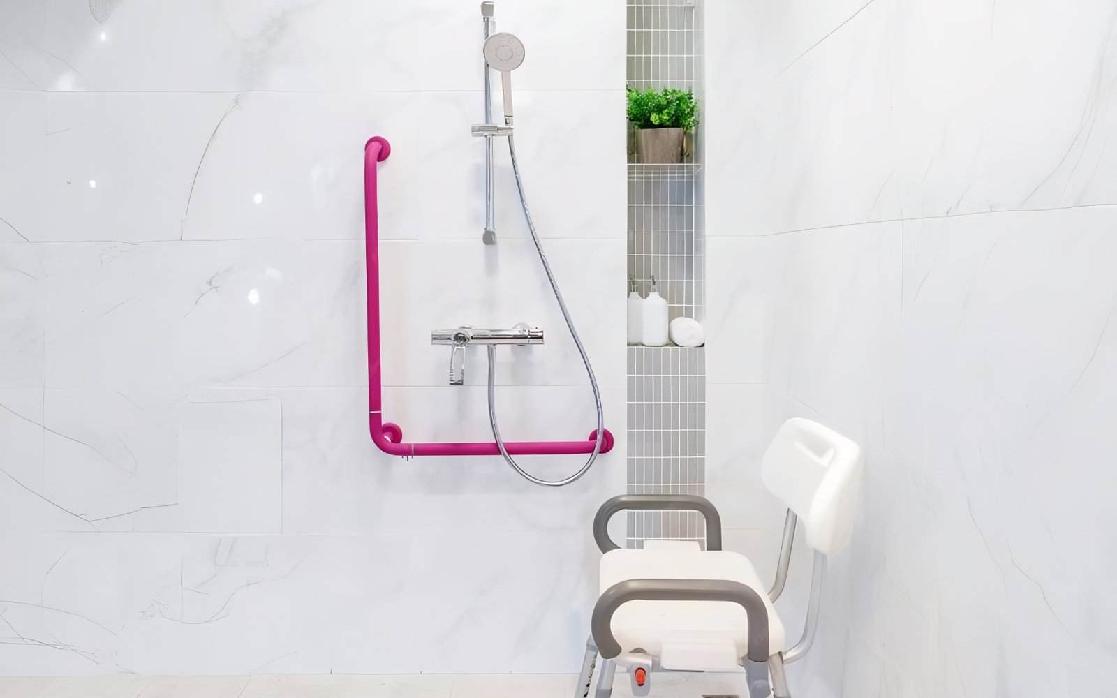 Accessibility shower system with adjustable slide bar