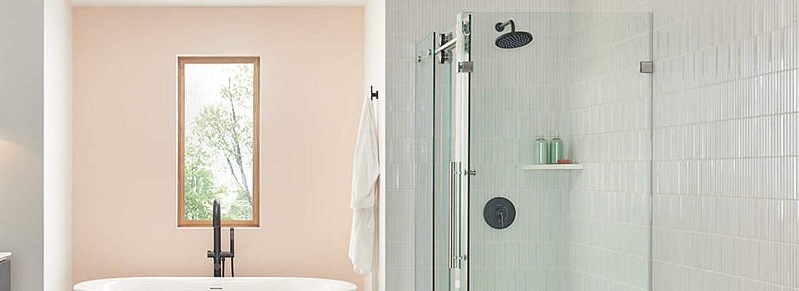 American standard concealed shower system in black finish
