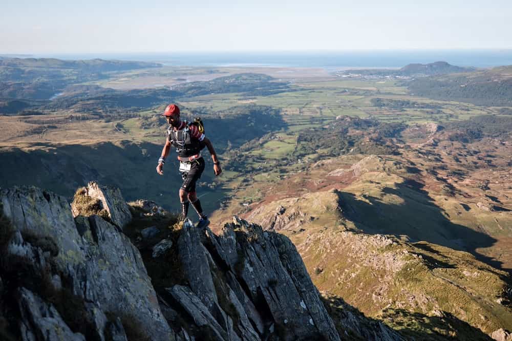 Ousmane Diop on Cnicht on day two of the 2023 Montane Dragon's Back Race - © No Limits Photography