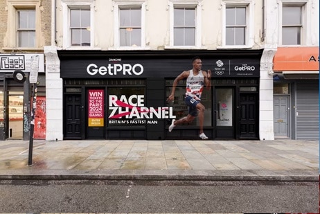Team GB and GetPRO host pop-up for visitors to race fastest British man ever Zharnel Hughes