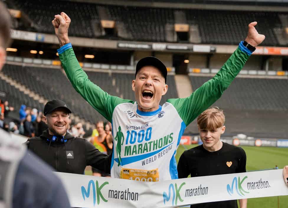 New world record 361° ambassador Steve Edwards completes his 1,000TH marathon