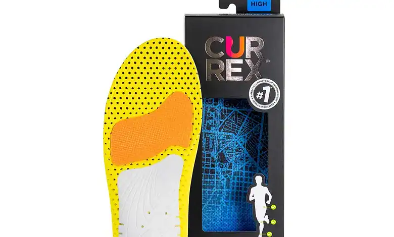 CURREX® RUNPRO™ dynamic insoles designed for runners, featuring high-profile support and cushioning for enhanced comfort and performance.