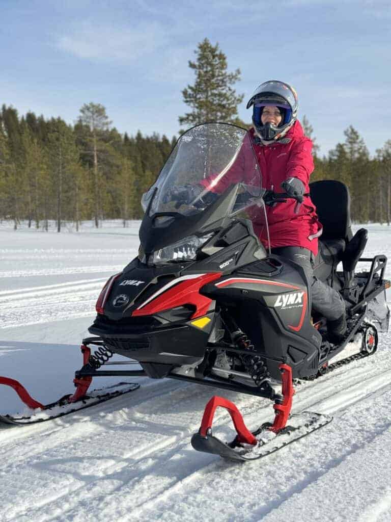 Snowy forest trail near Ivalo
