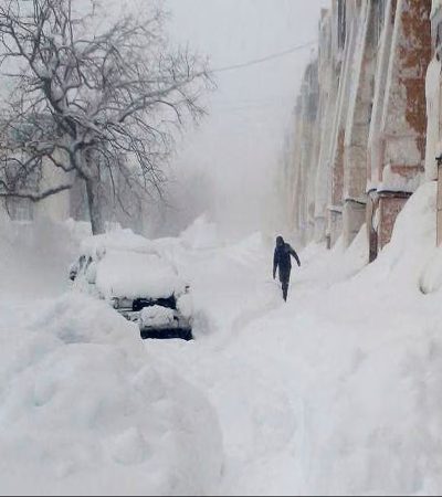 रशियामध्ये विक्रमी बर्फवृष्टी – जनजीवन विस्कळीत