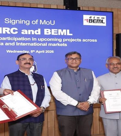 मेट्रो प्रकल्पांसाठी बीईएमएल – डीएमआरसीमध्ये करार