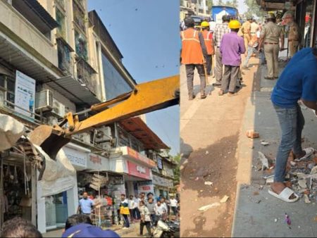 कुर्ल्यात बेकायदा बांधकामावर कारवाई