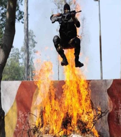 वायू दलातील गरुड कमांडोजची प्रात्याक्षिके