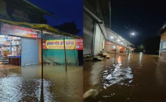संगमेश्वर बाजारपेठेत पाणी