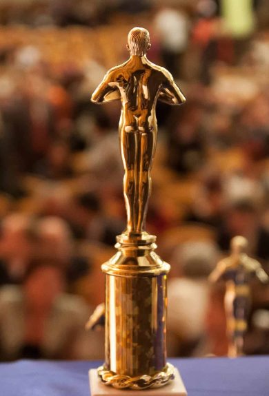 Oscars on the background of the audience