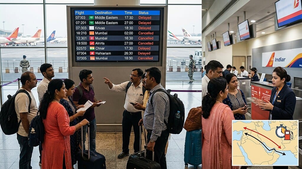 अमेरिका इराण तणावामुळे भारतीय विमान वाहतुकीत घट दर्शवणारे चित्र