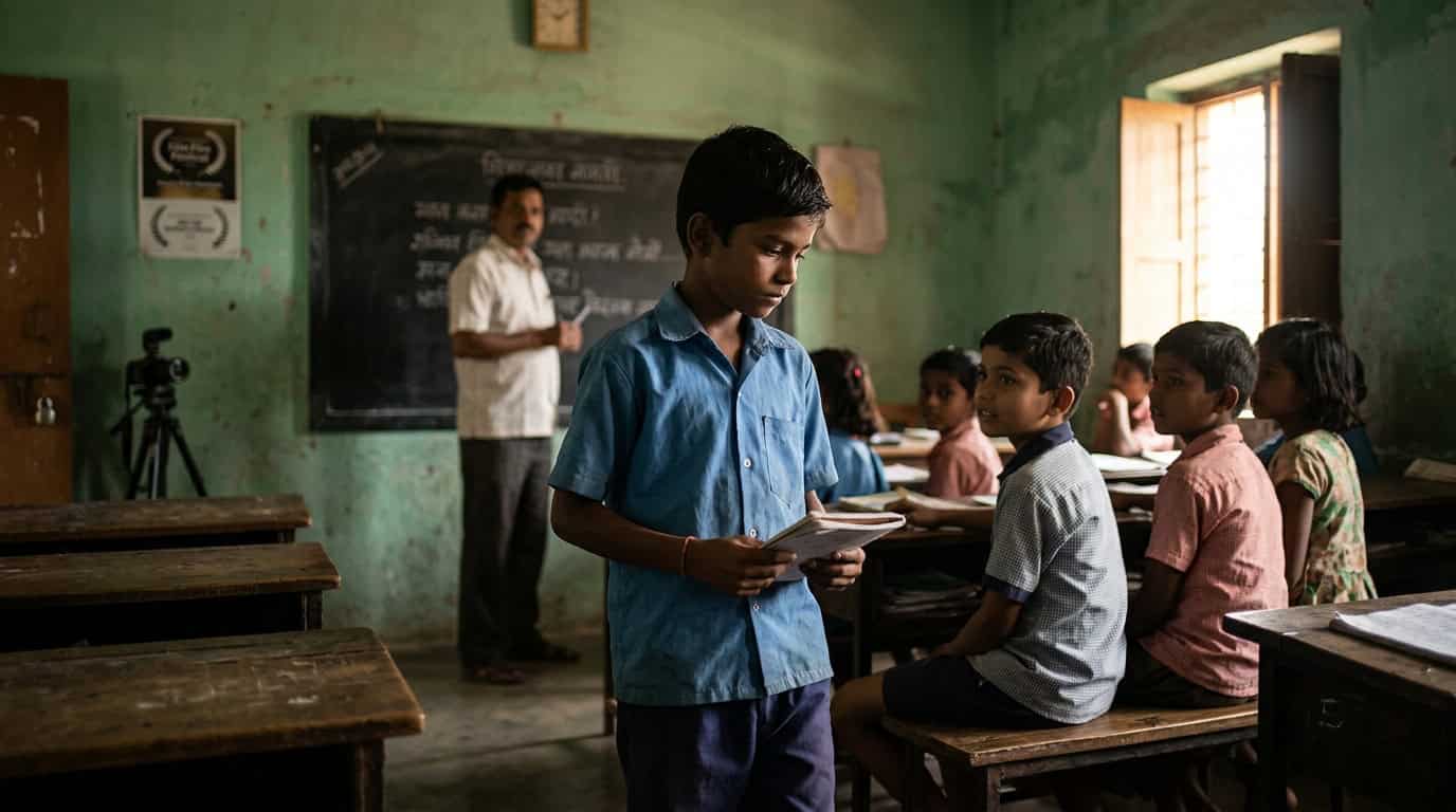 गैर लघुपटाचे दिग्दर्शक साईनाथ गणुवाड आणि चित्रीकरणाचे दृश्य