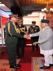 भारतीय लष्करप्रमुखांचा नेपाळमध्ये सन्मान