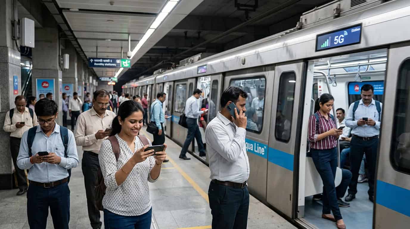 मुंबई मेट्रो अ‍ॅक्वा लाईन ३ भूमिगत स्थानकावर ५जी नेटवर्क यंत्रणा