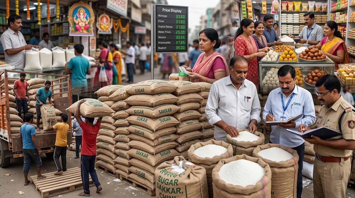 साखरेचा पुरेसा साठा आणि सणांची मागणी