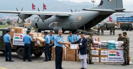 भारताकडून नेपाळला २.१५ टन पूरग्रस्त मदत रवाना