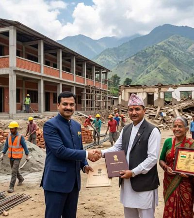 भारताकडून नेपाळमधील पूरग्रस्त शाळेच्या पुनर्बांधणीस मदत