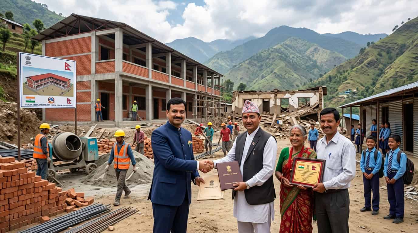 भारत नेपाळ पूरग्रस्त शाळा पुनर्बांधणी करार