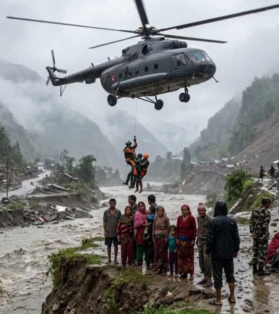 नेपाळ महापुरात २४०+ मृत्यू, हेलिकॉप्टरने १२०० जणांना वाचवले