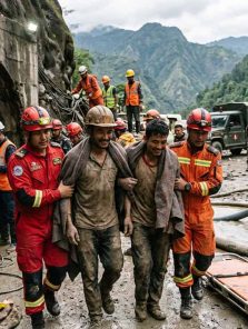 नेपाळ बोगद्यात अडकलेले २ कामगार ९ दिवसांनी सुखरूप बाहेर