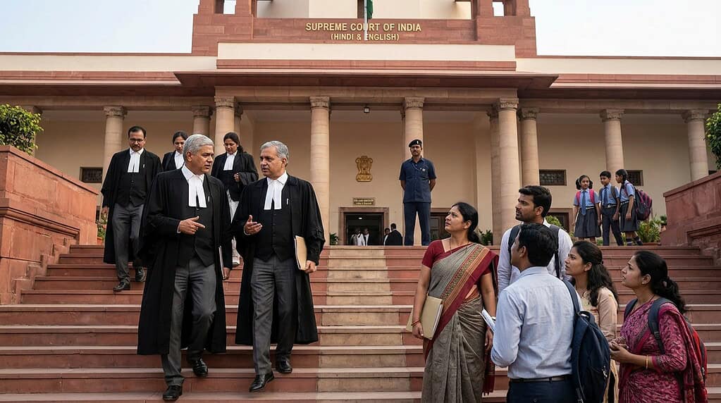 सर्वोच्च न्यायालयाचा अपात्र शिक्षक नियुक्तीबाबत निकाल दर्शवणारे प्रतीकात्मक चित्र