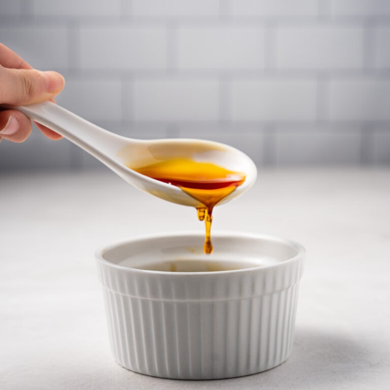 spoonful of vietnamese caramel sauce (nuoc mau)
