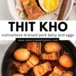 Thit Kho Vietnamese braised pork and eggs.