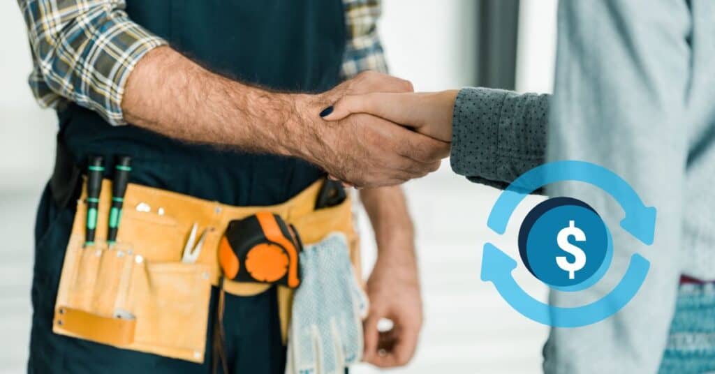 Customer handshake representing trust, partnership, and long-term business relationship building.