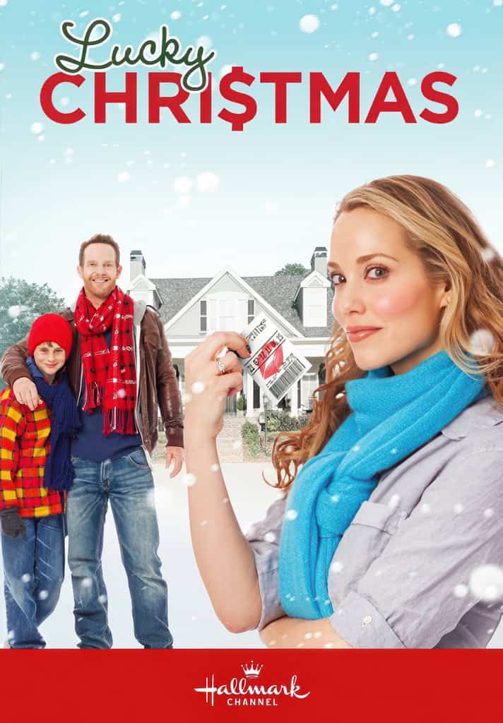 Portrait of Sheri Davenport with family celebrating Christmas outdoors.