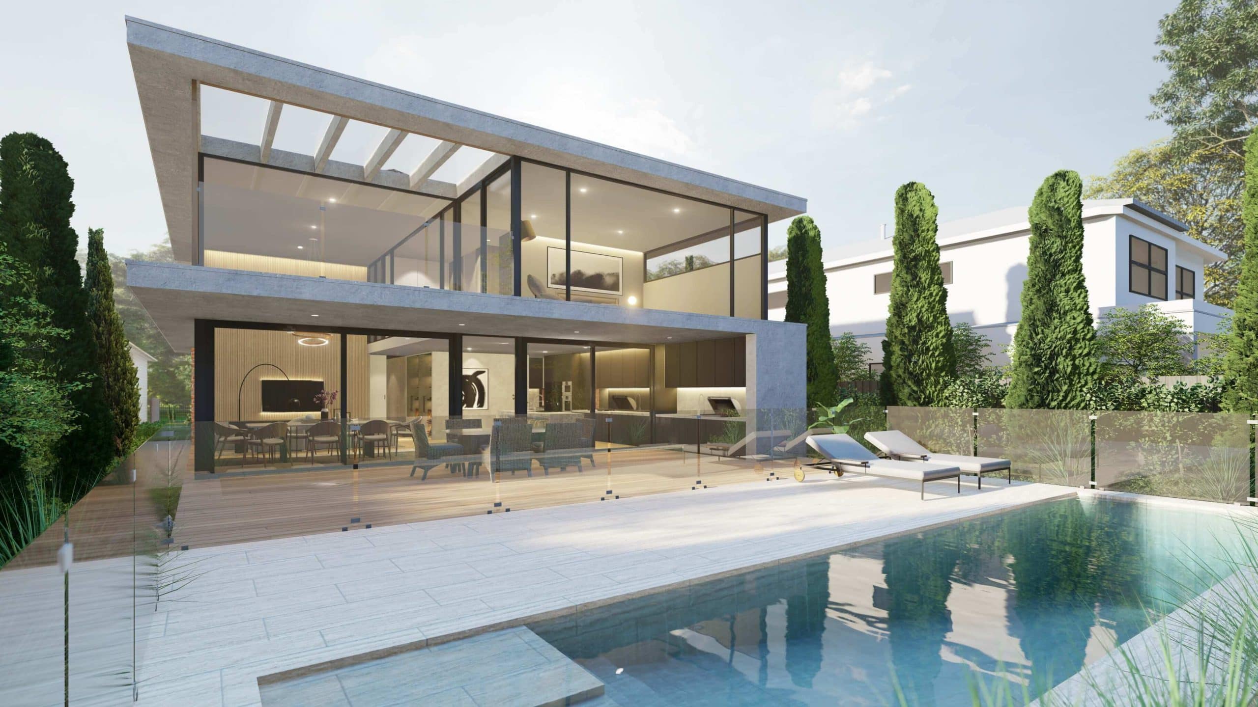 Hampton Modern House – designed by Sky Architect Studio. Alteration and Additions to an existing Heritage house, a transition from old to new. Smooth connection to the new swimming pool at the rear.
