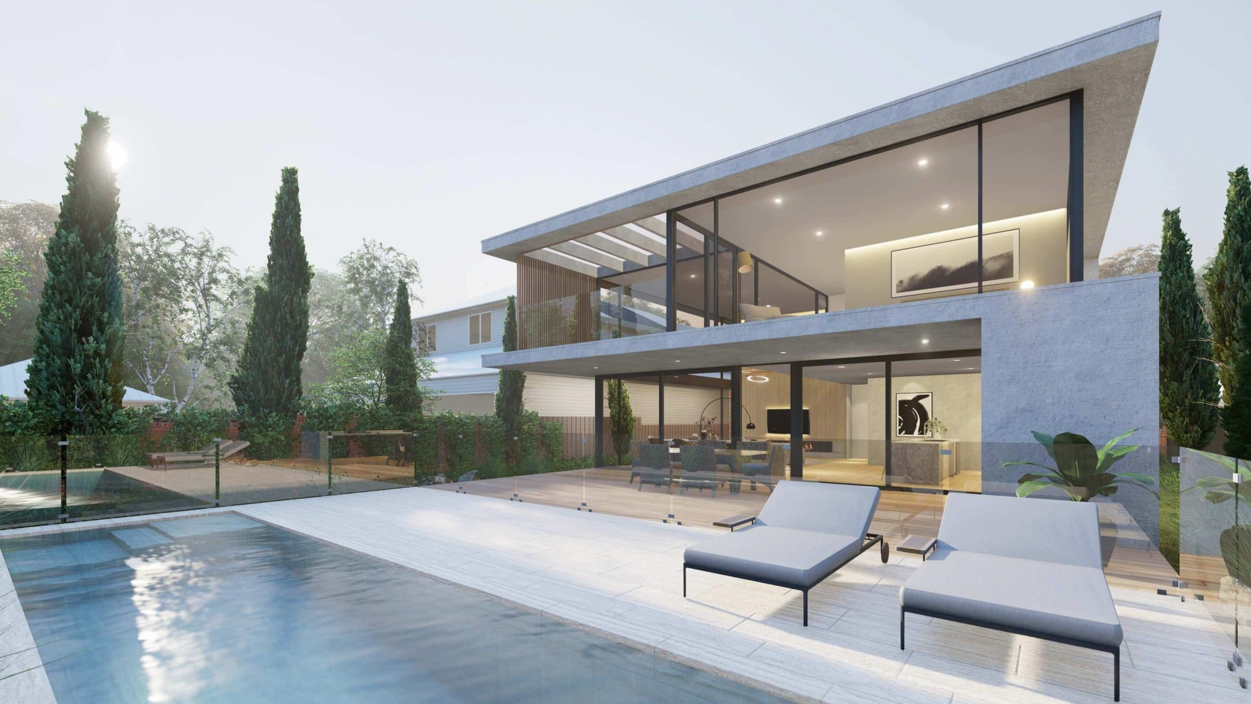 Hampton Modern House – designed by Sky Architect Studio. Alteration and Additions to an existing Heritage house, a transition from old to new. Smooth connection to the new swimming pool at the rear.