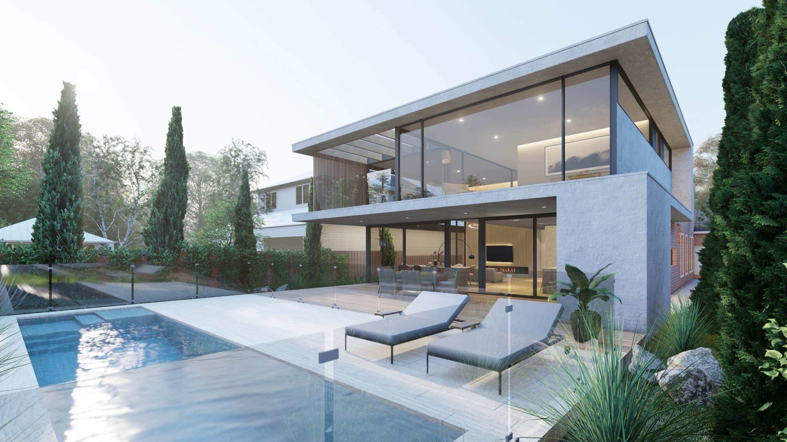 Hampton Modern House – designed by Sky Architect Studio. Alteration and Additions to an existing Heritage house, a transition from old to new. Smooth connection to the new swimming pool at the rear.