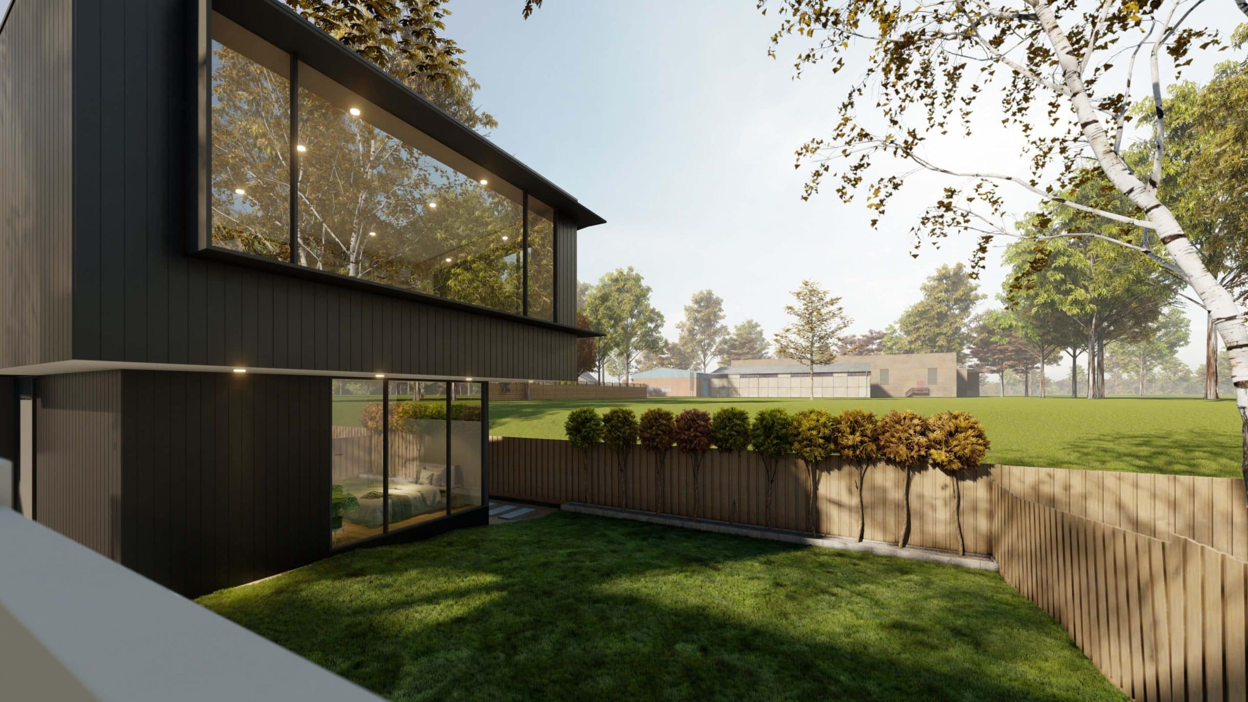 Blackburn North Tiny House – Modern Architecture home designed by Sky Architect Studio. Alteration and Additions to an existing house, a transition from old to new. James Hardie Axon Cladding with Monument Matt finishes.