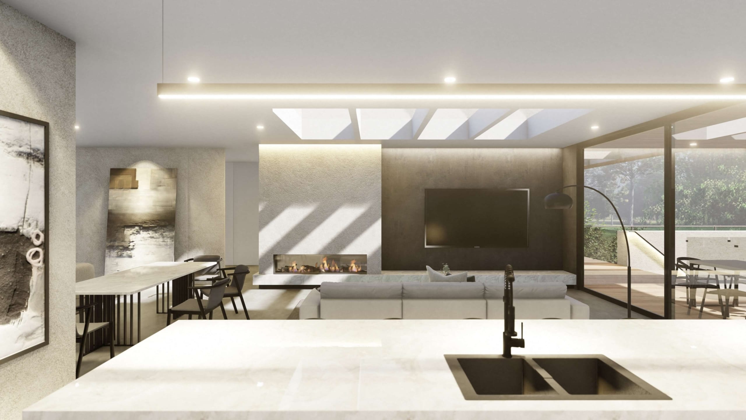 Mount Eliza Modern Home designed by Sky Architect Studio. Architecture home in Mornington Peninsula. Modern Architecture House. Melbourne Architect. Sydney Architect.