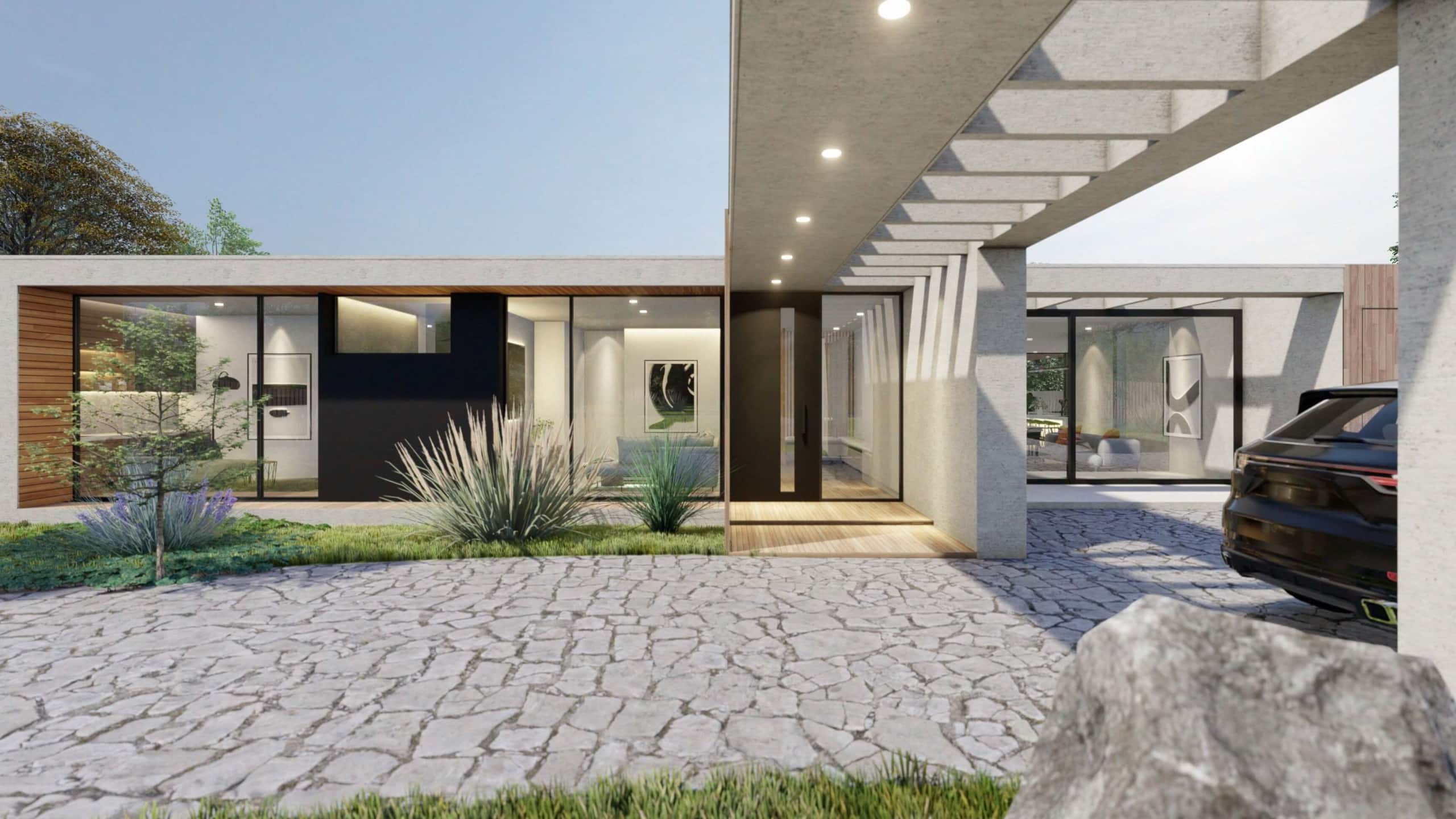 Mount Eliza Modern Home designed by Sky Architect Studio. Architecture home in Mornington Peninsula. Modern Architecture House. Melbourne Architect. Sydney Architect