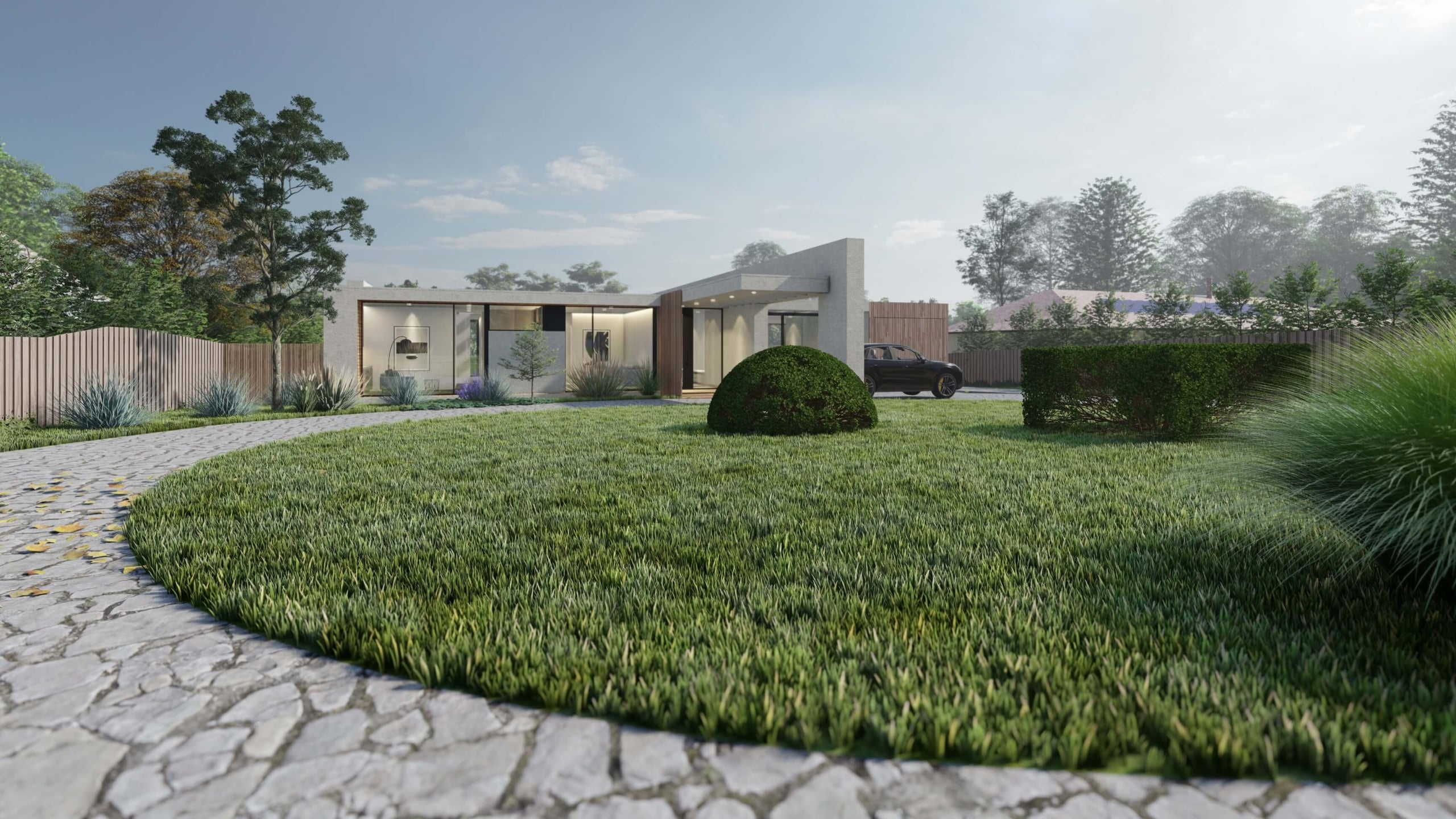 Mount Eliza Modern Home designed by Sky Architect Studio. Architecture home in Mornington Peninsula. Modern Architecture House. Melbourne Architect. Sydney Architect.