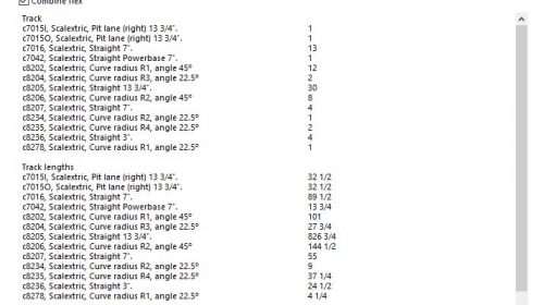 AnyRail Materials List