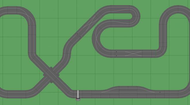 STP Track 4 w Pit - 6x14 Scalextric Digital Track