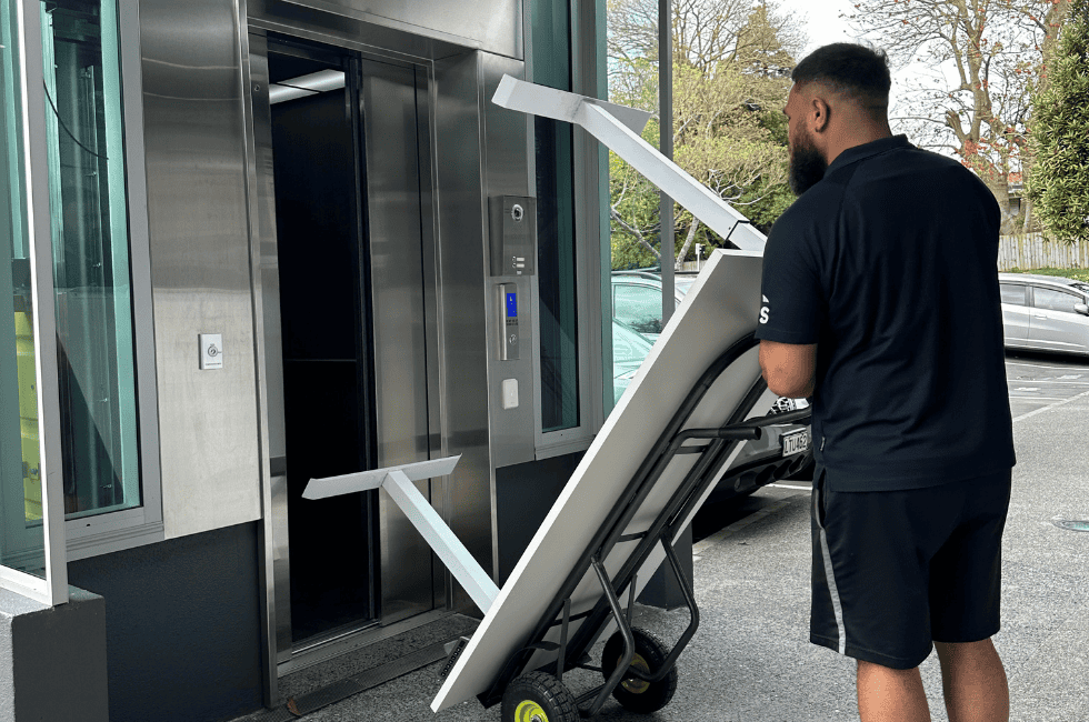 Moving Tables Safely Using the Building Lift