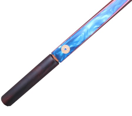 Blue Flash butt-jointed snooker cue, case and extensions - Image 4