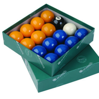 Aramith Blue and Yellow pool balls.