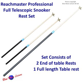 Reachmaster Telescopic Snooker Long Table Rest and Two End-of Table Rests