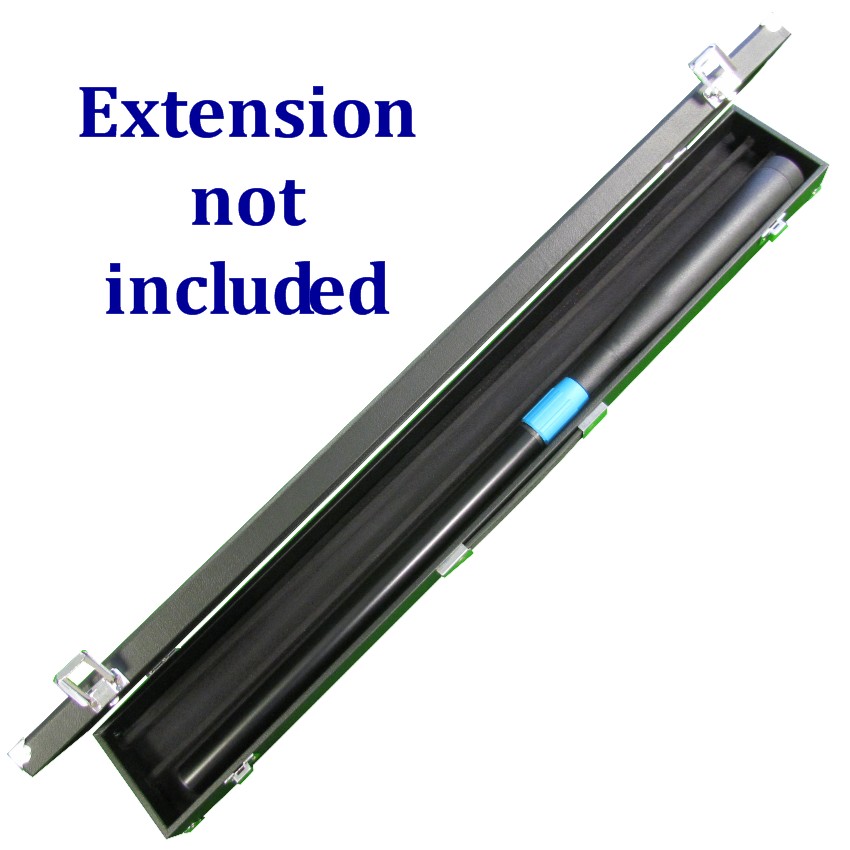 2 piece cue case to carry a push-on cue extension