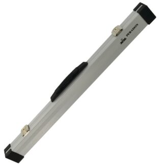 Peradon silver aluminium cue case for 2pc mid-joint snooker or pool cue
