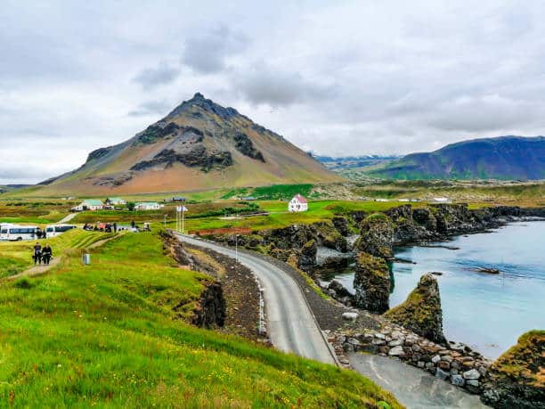 Arnarstapi, a small fishing village at the foot of Mt. Stapafell, on the southern side of Snæfellsnes, Iceland