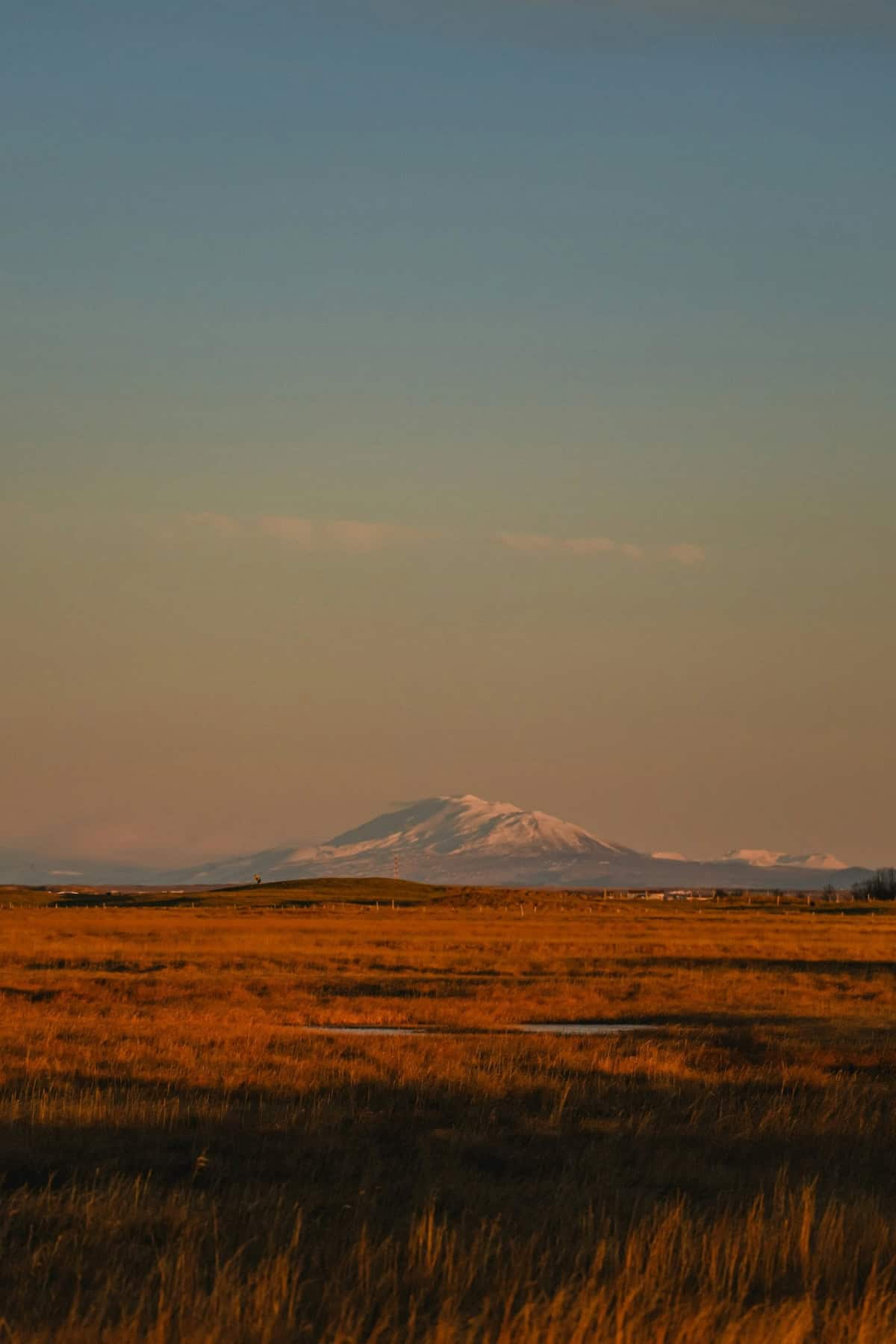 Mountain Hekla in Iceland from a far