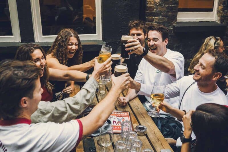 St Christopher's Inn London Bridge - The Inn social space with guests enjoying drinks.